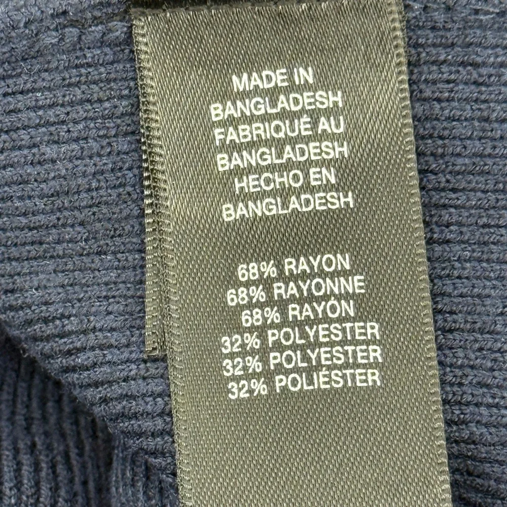 Hickey Freeman New York Men's XL‎ Navy Blue Ribbed Quarter Zip Sweater
